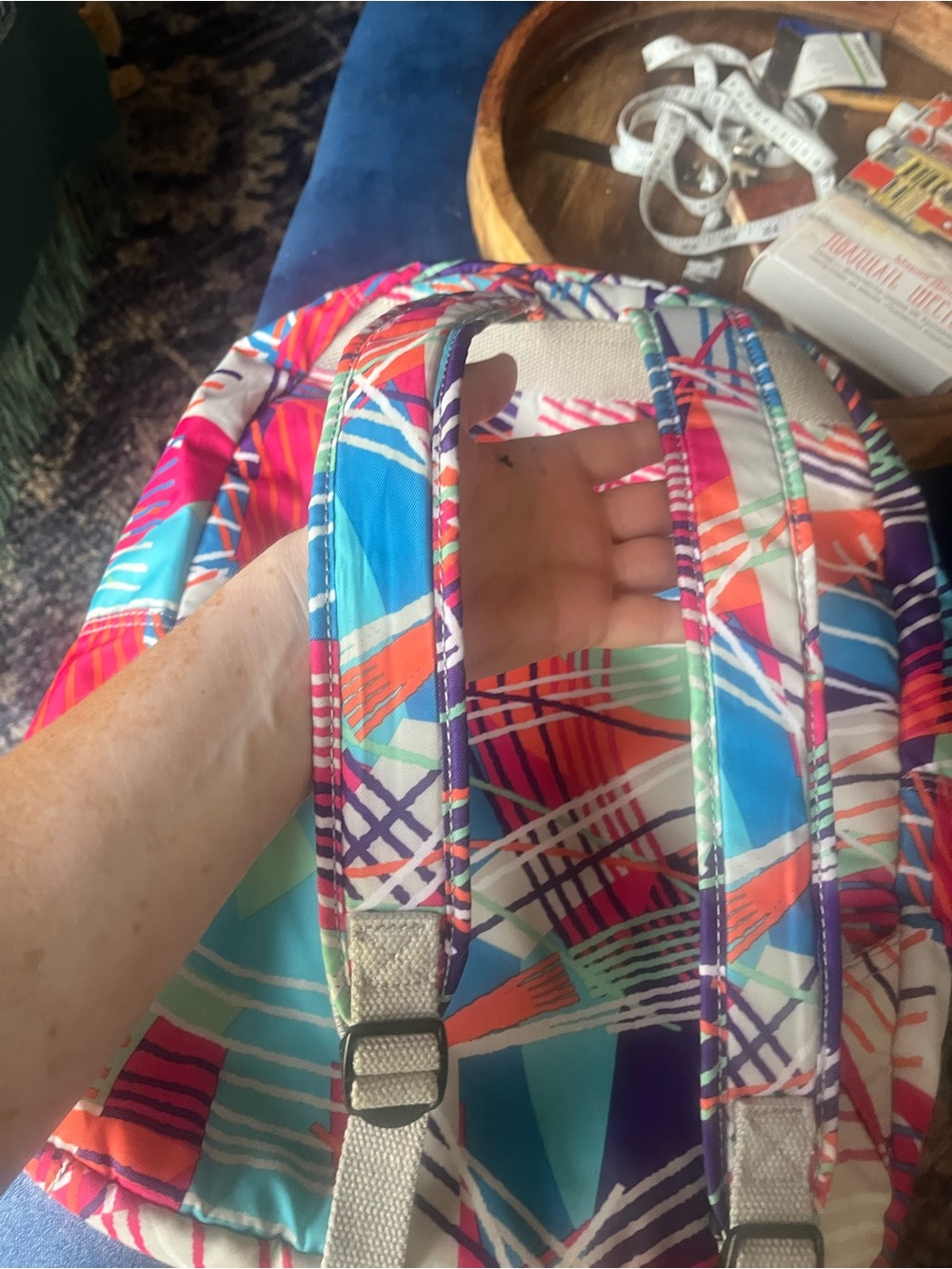 Kipling Seoul Multicolor Large Backpack - Picture 7 of 9
